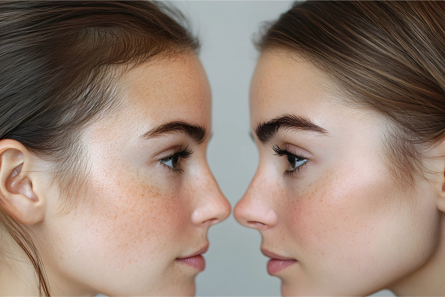 Before and after hair density comparison in women.